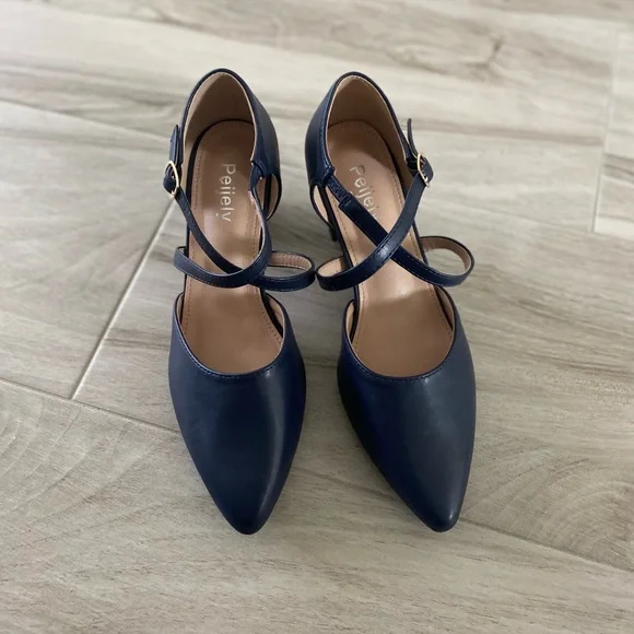 New Peijely Navy Blue Women's Shoes, Size 44/ 10 - Picture 3 of 8